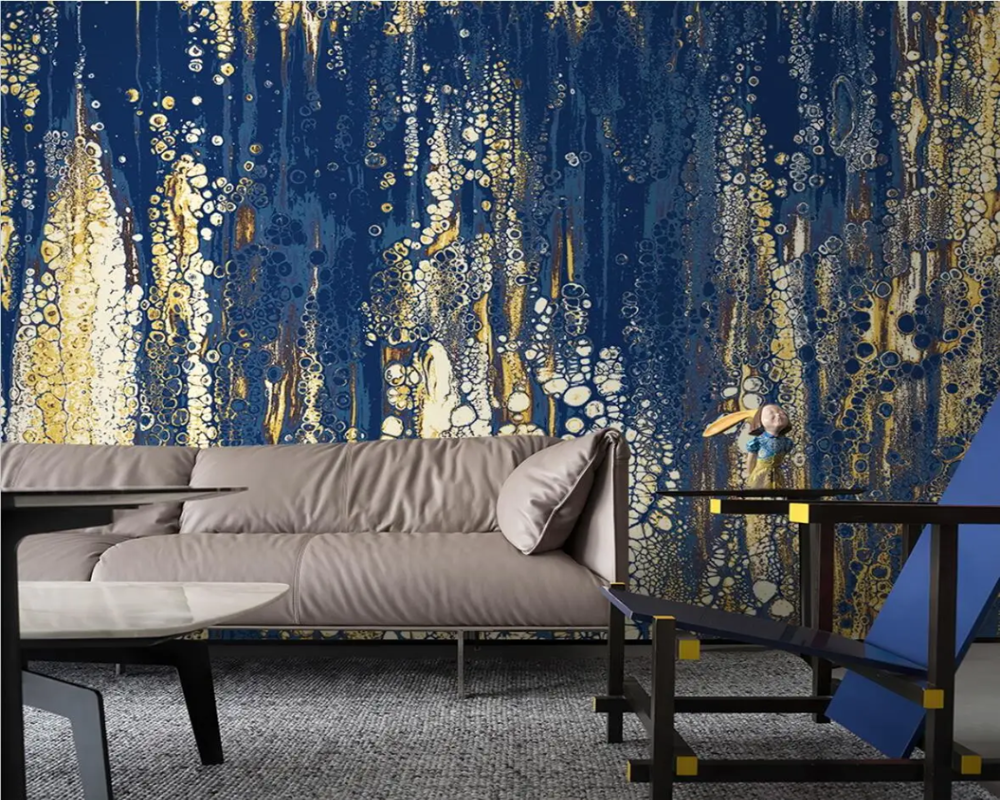 3D Wallpaper Blue Lagoon Marble